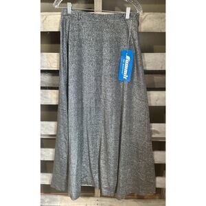 NWT Vintage Summit Of Boston Gray Silver Metallic A Line Maxi Skirt Size 28